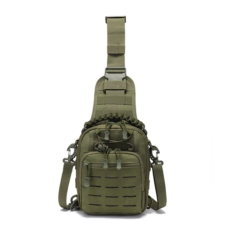 Bolso táctico de pecho MOLLE, corte láser impermeable, cruzado - imagen 3