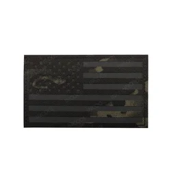 Parche bordado táctico banderas americanas reflectante IR