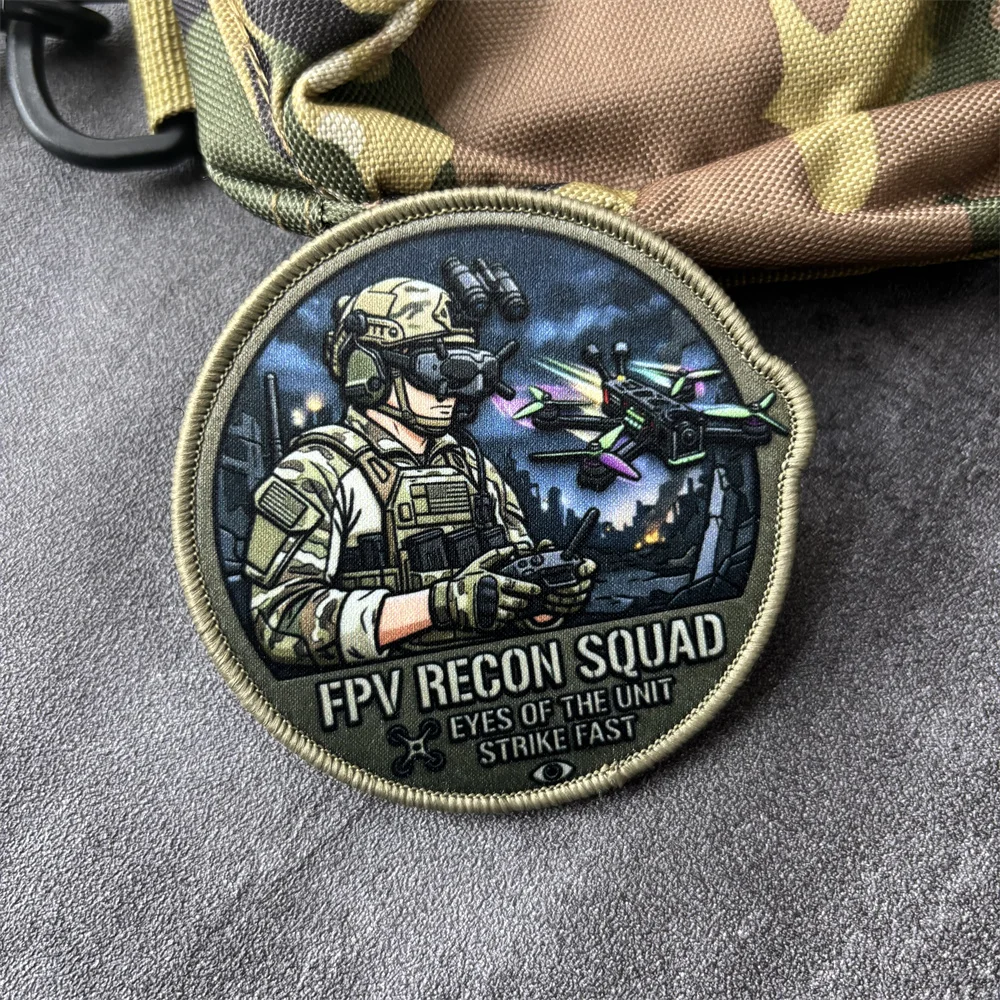 Parche táctico FPV RECON SQUAD con velcro para mochila y brazalete - imagen 4