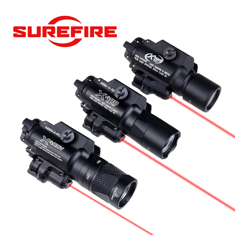 Linterna táctica Surefire X300 Ultra con láser verde/rojo y Picatinny