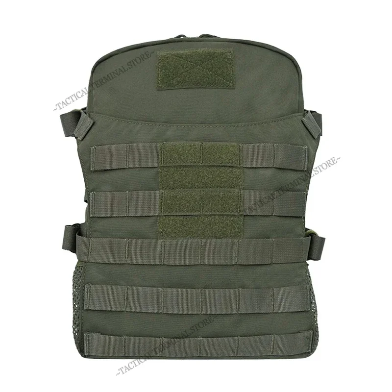 Chaleco táctico portaplacas MOLLE Airsoft con bolsa casco hidratación - imagen 2