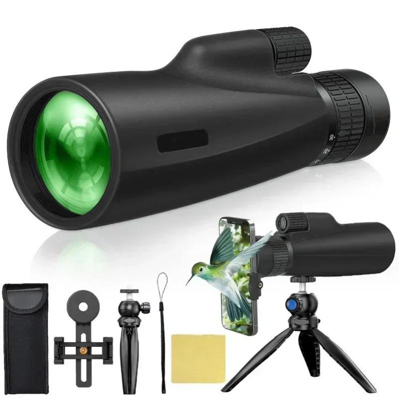 Monocular HD con zoom variable, trípode y clip para teléfono - imagen 4