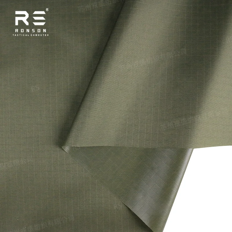 Poncho impermeable táctico ripstop nailon 210T PU verde oliva