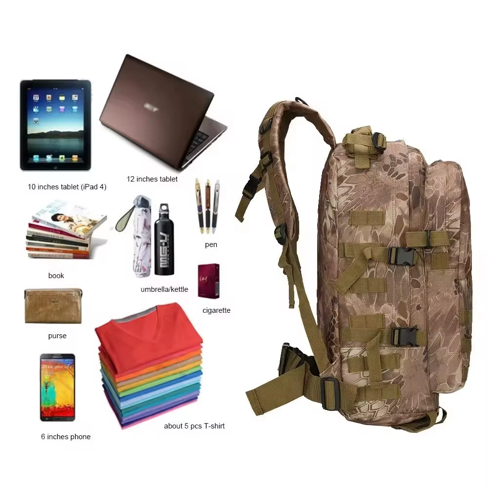 Mochila táctica MOLLE ripstop – Outdoor militar para montaña y caza - imagen 5