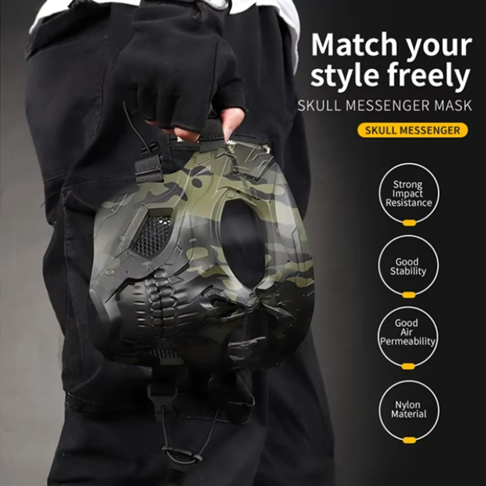 Máscara Airsoft Calavera – Protección Completa con Gafas - imagen 5