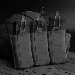 Portacargador táctico MOLLE triple elástico para cargadores de rifle