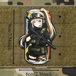 Parche táctico gancho-bucle chica anime para mochila brazalete