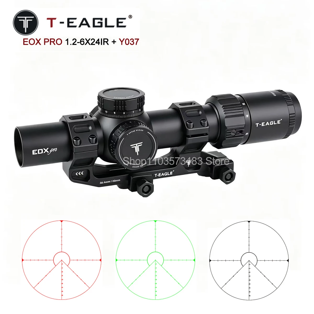 T-Eagle EOX PRO mira telescópica retícula iluminada punto rojo - imagen 4
