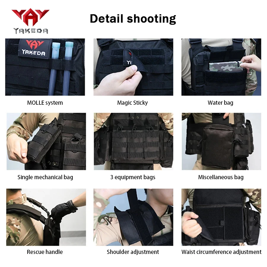 Detalle del sistema de cierre y ajuste del chaleco YAKEDA