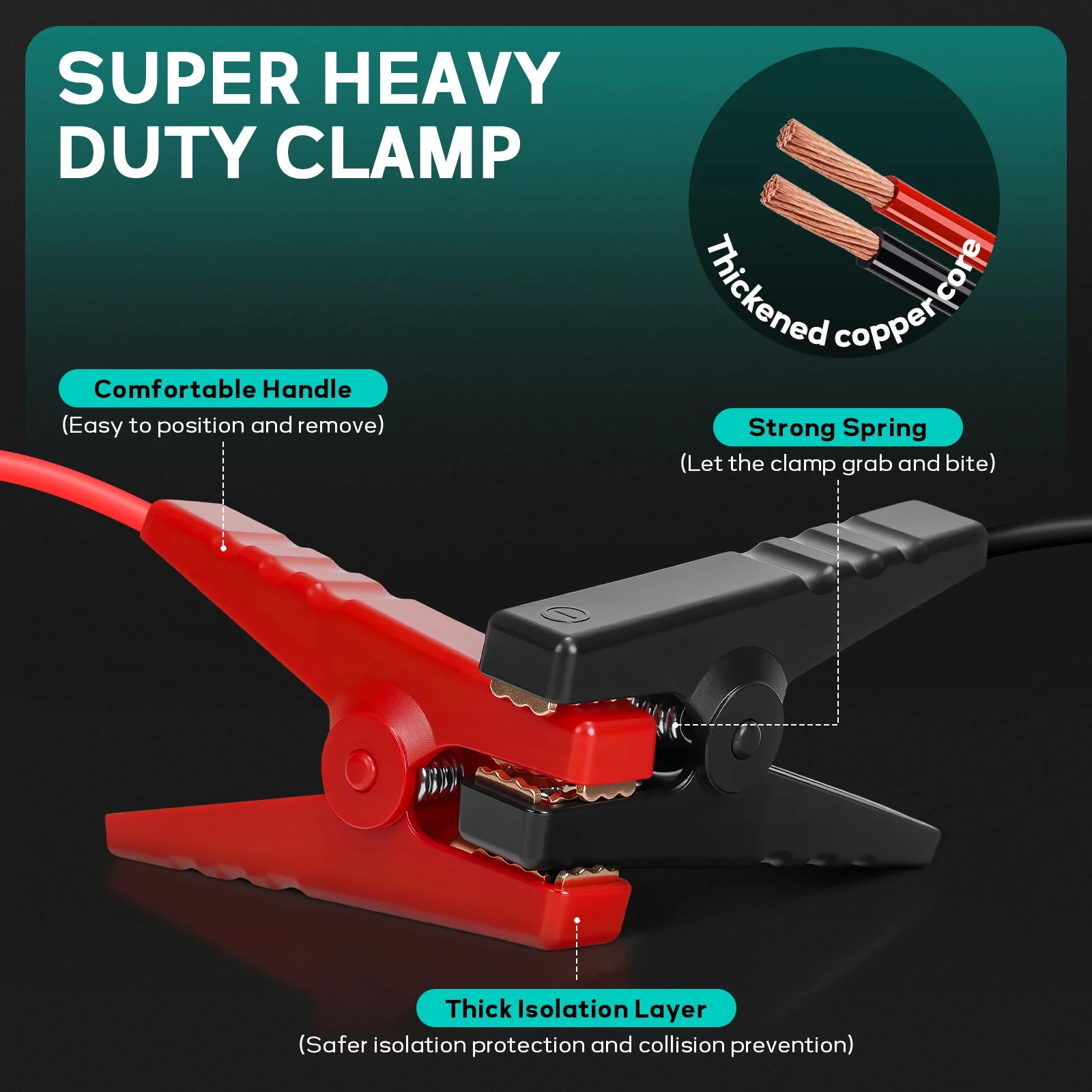 Cables de arranque emergencia con pinzas para baterías Makita Dewalt - imagen 3