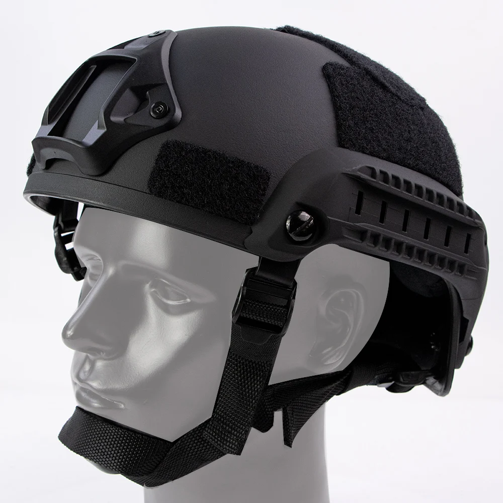 Casco MICH2001 táctico con riel lateral para visión nocturna