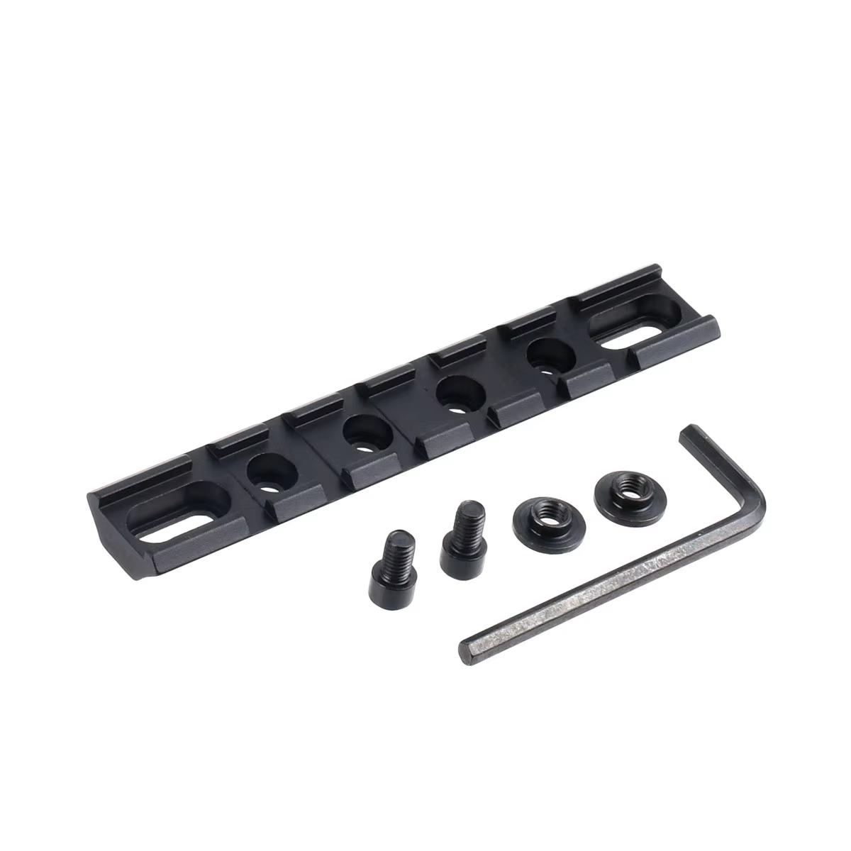 Soporte rail Picatinny M-LOK para linterna táctica aluminio