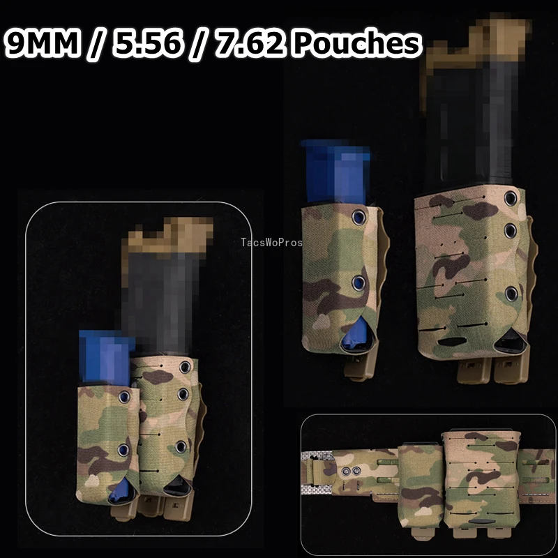 Portacargadores MOLLE táctico con inserto para 5.56/7.62/9mm AR15 - imagen 2