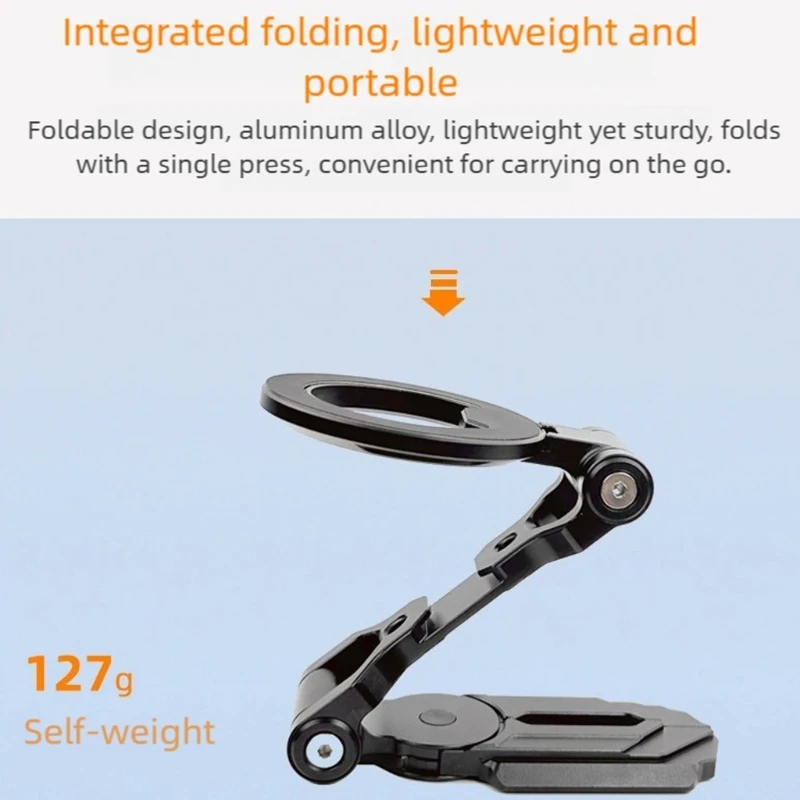 Soporte portátil de teléfono metálico plegable con ángulo ajustable - imagen 2