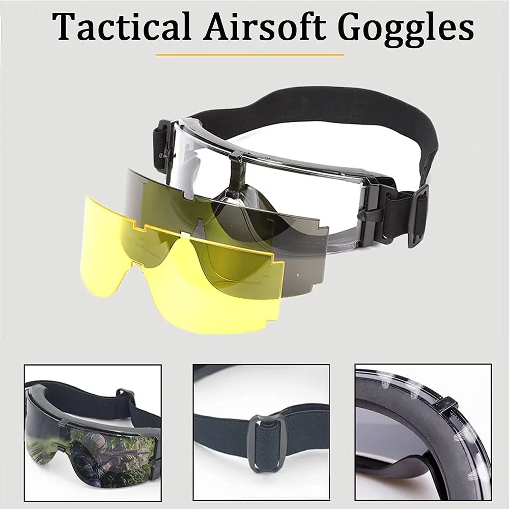 Gafas Tácticas Set con Máscara Calavera – Airsoft Paintball - imagen 5