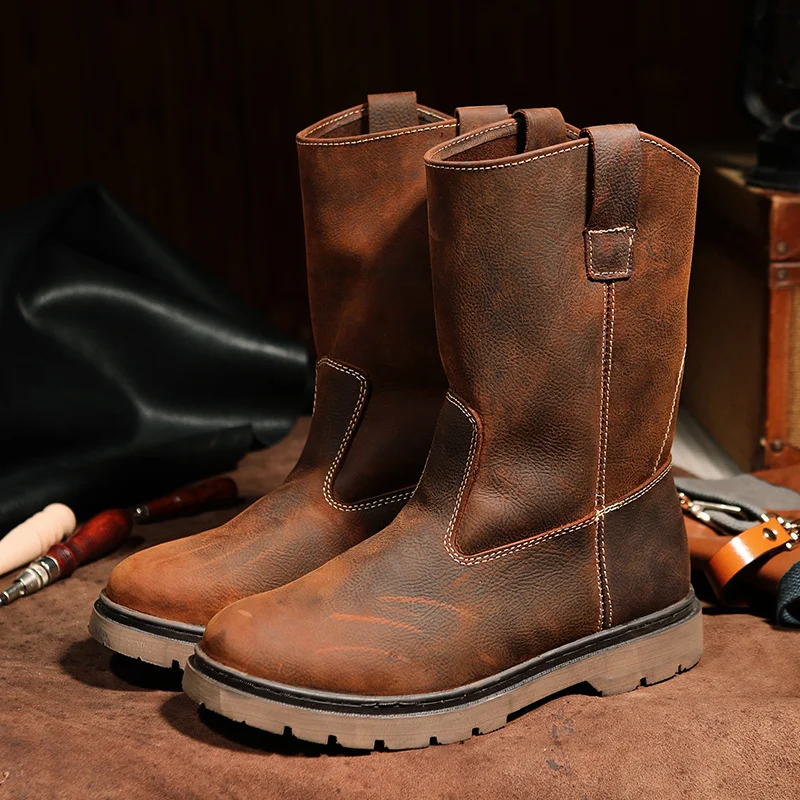 Botas tácticas impermeables de cuero vacuno para caza y trekking - imagen 3