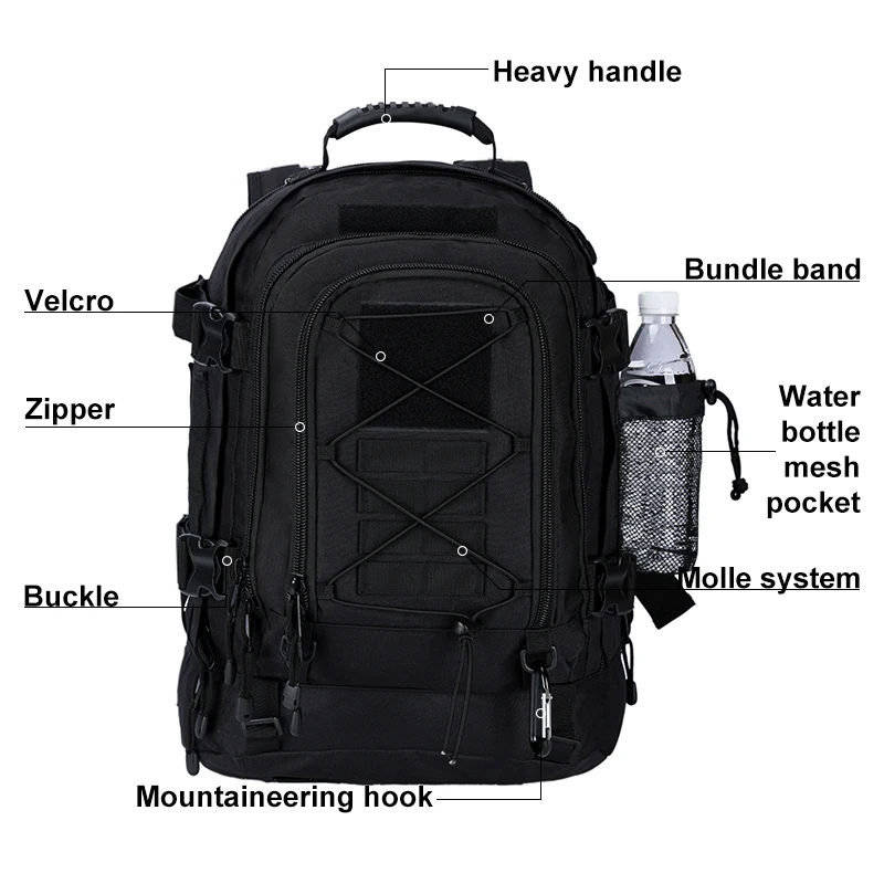 Mochila táctica militar ripstop 40L outdoor – Gran capacidad senderismo