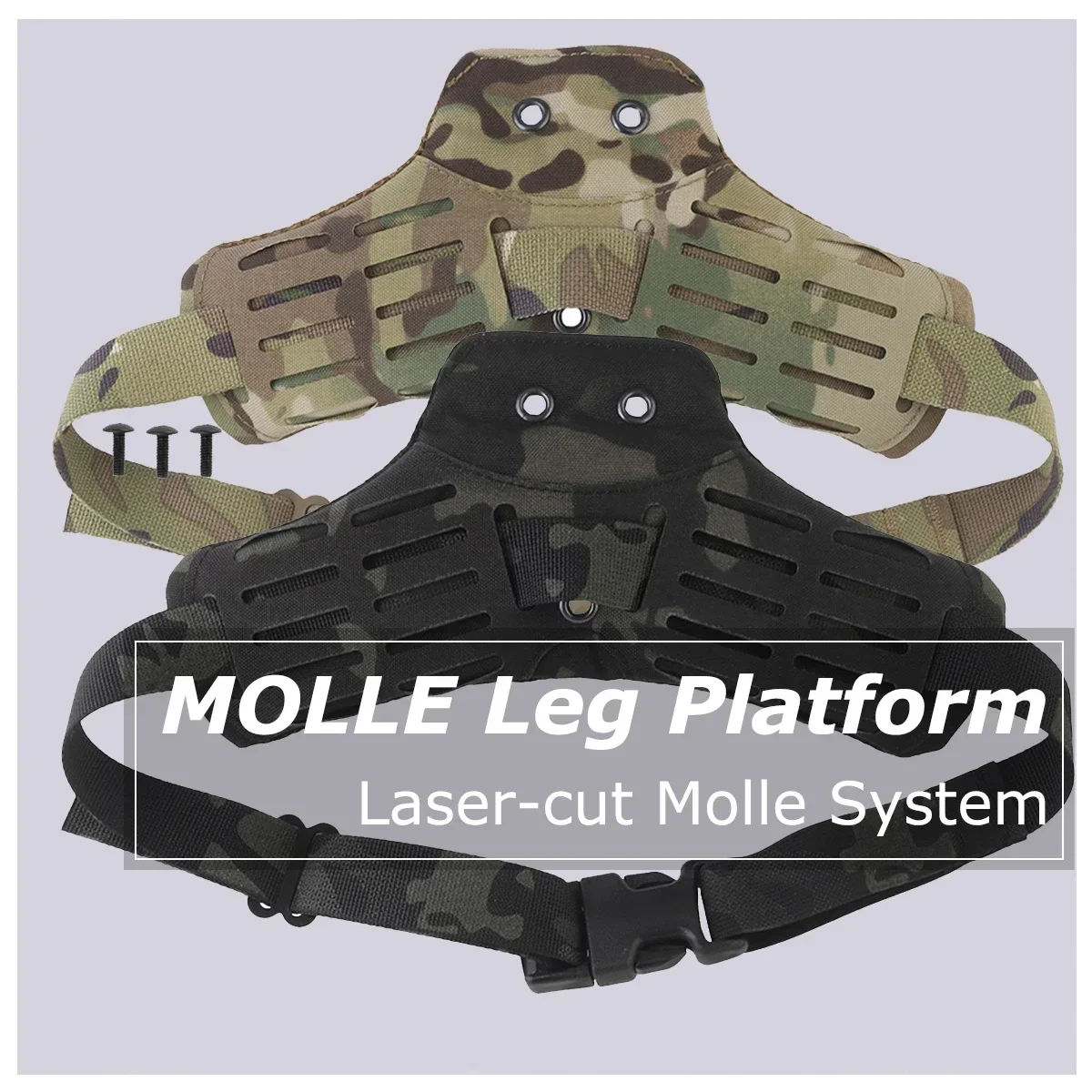 Funda táctica pierna MOLLE desmontable extracción rápida Airsoft caza - imagen 3