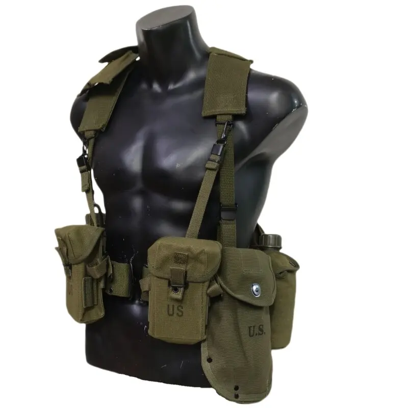 Chaleco táctico airsoft ligero de lona con bolsillos para CS
