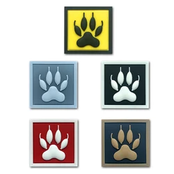 Parche PVC táctico pata de lobo – Insignia adhesiva para uniforme