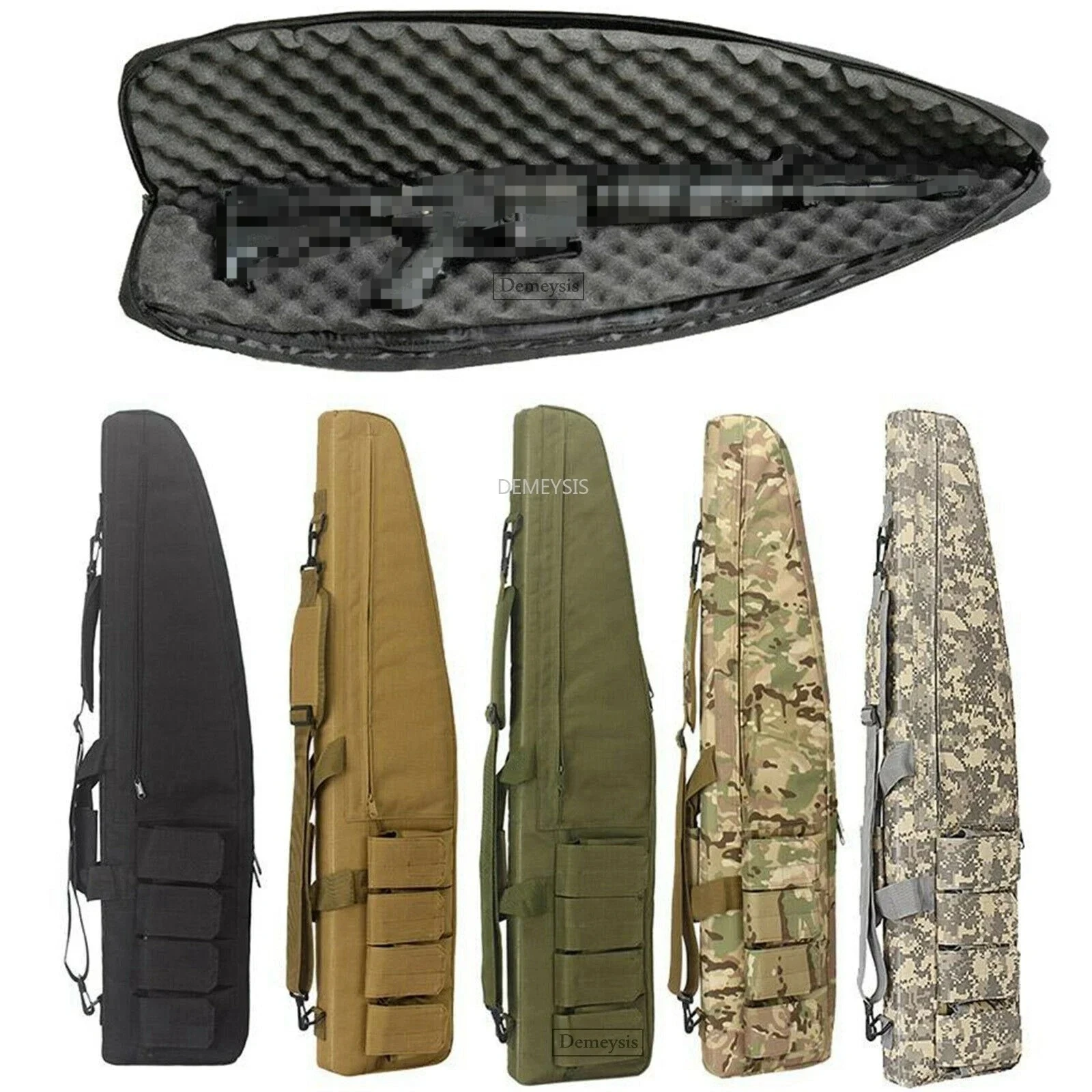 Funda táctica portafusil – Hombrera acolchada para caza y Airsoft