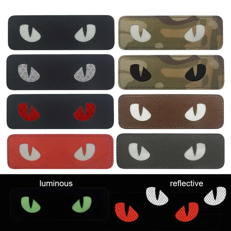 Parche táctico reflectante Ojo del Diablo para casco y mochila - imagen 3