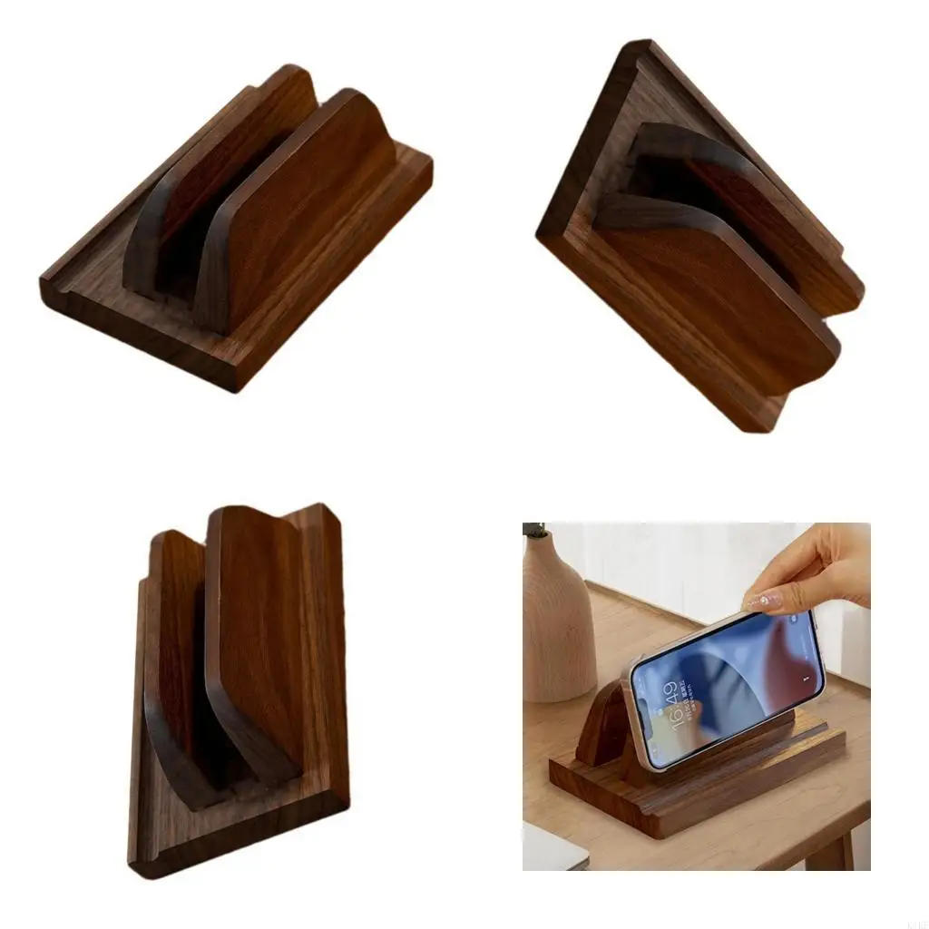 Soporte de smartphone compacto de nogal para tablet - imagen 4