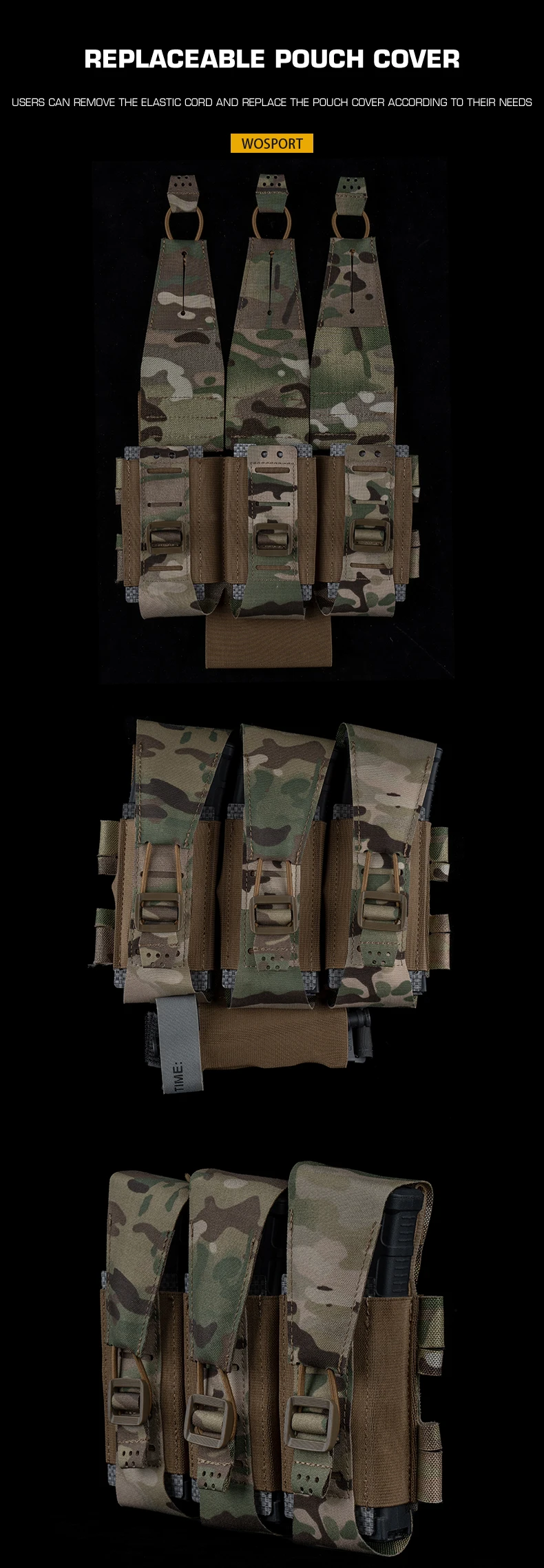 Vista trasera con correas MOLLE para fijación