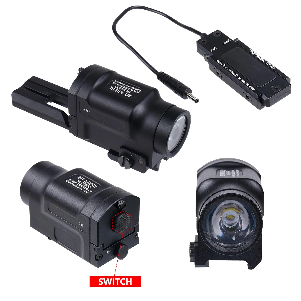 Zenitco K-2P Linterna táctica LED metálica compatible Picatinny - imagen 5