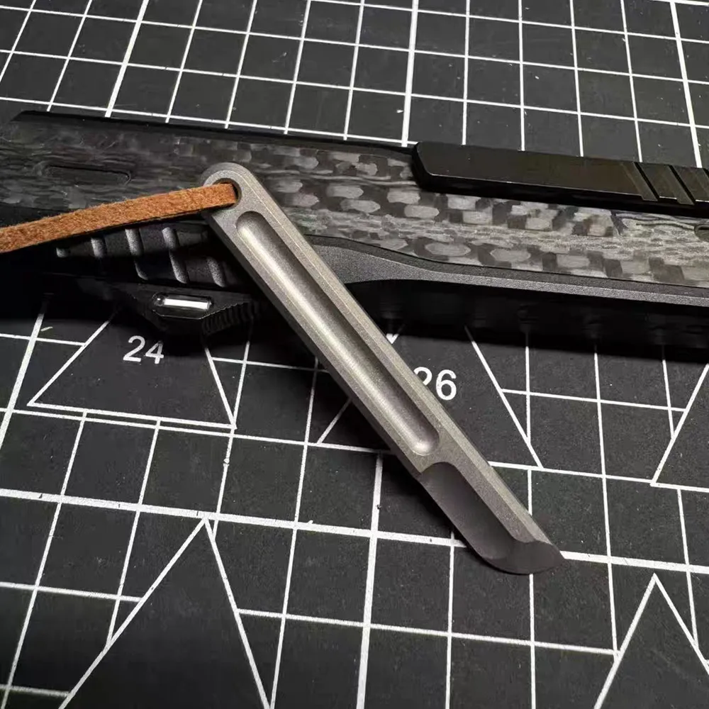 Cuchillo táctico EDC de titanio para supervivencia en aire libre