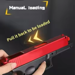 Pistola de airsoft con láser y cargador inferior manual para niños
