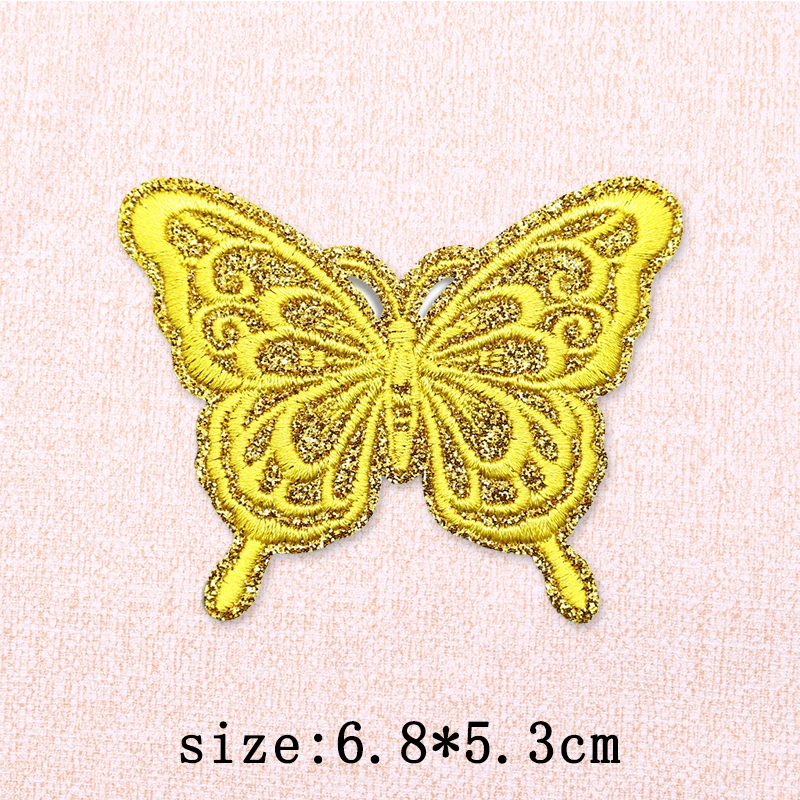 Parche termoadhesivo mariposa brillante para jeans y mochilas - imagen 3