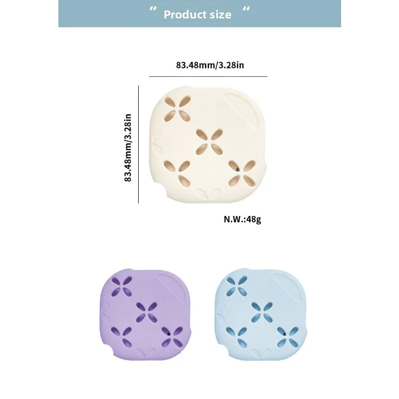 Jabonera de silicona portátil con drenaje para baño y aromaterapia - imagen 4