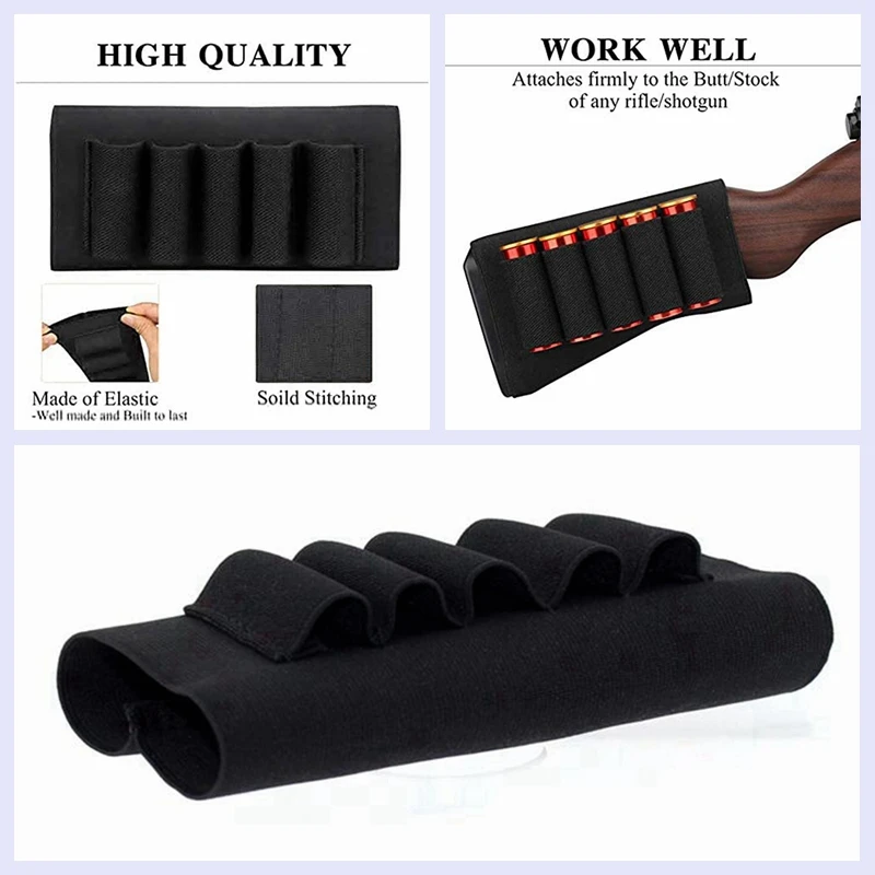 Porta-cartuchos tático en la culata del rifle