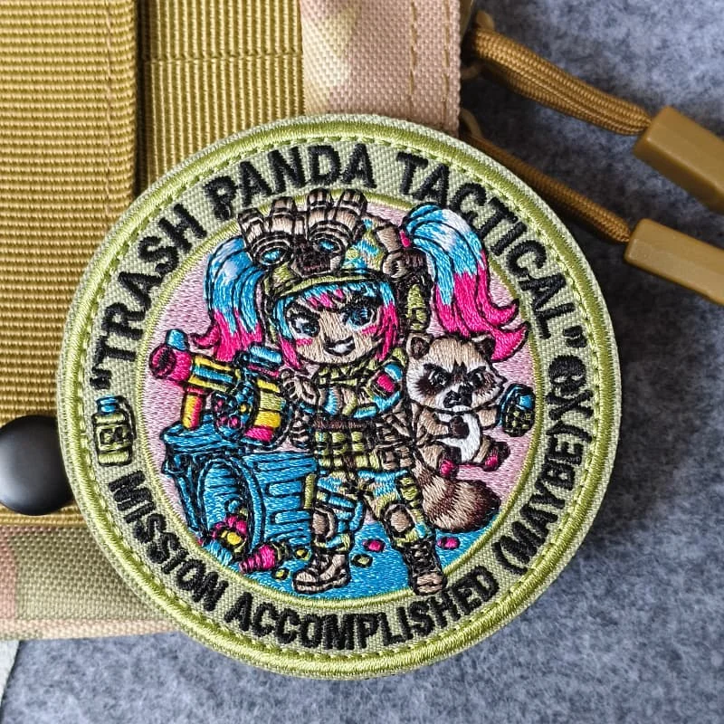 Parche táctico bordado estilo anime con velcro MOLLE para ropa - imagen 3