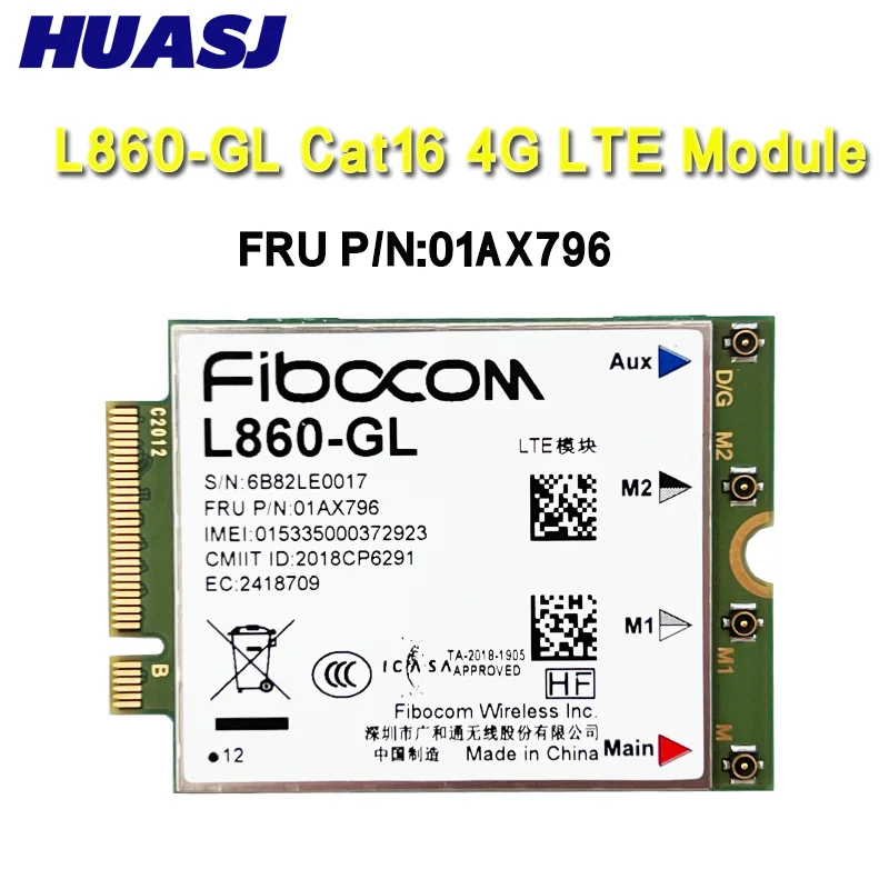 Tarjeta WWAN 4G vista frontal