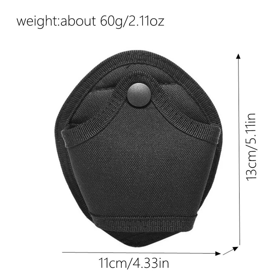 Funda táctica esposas MOLLE con solapa abierta y cadena