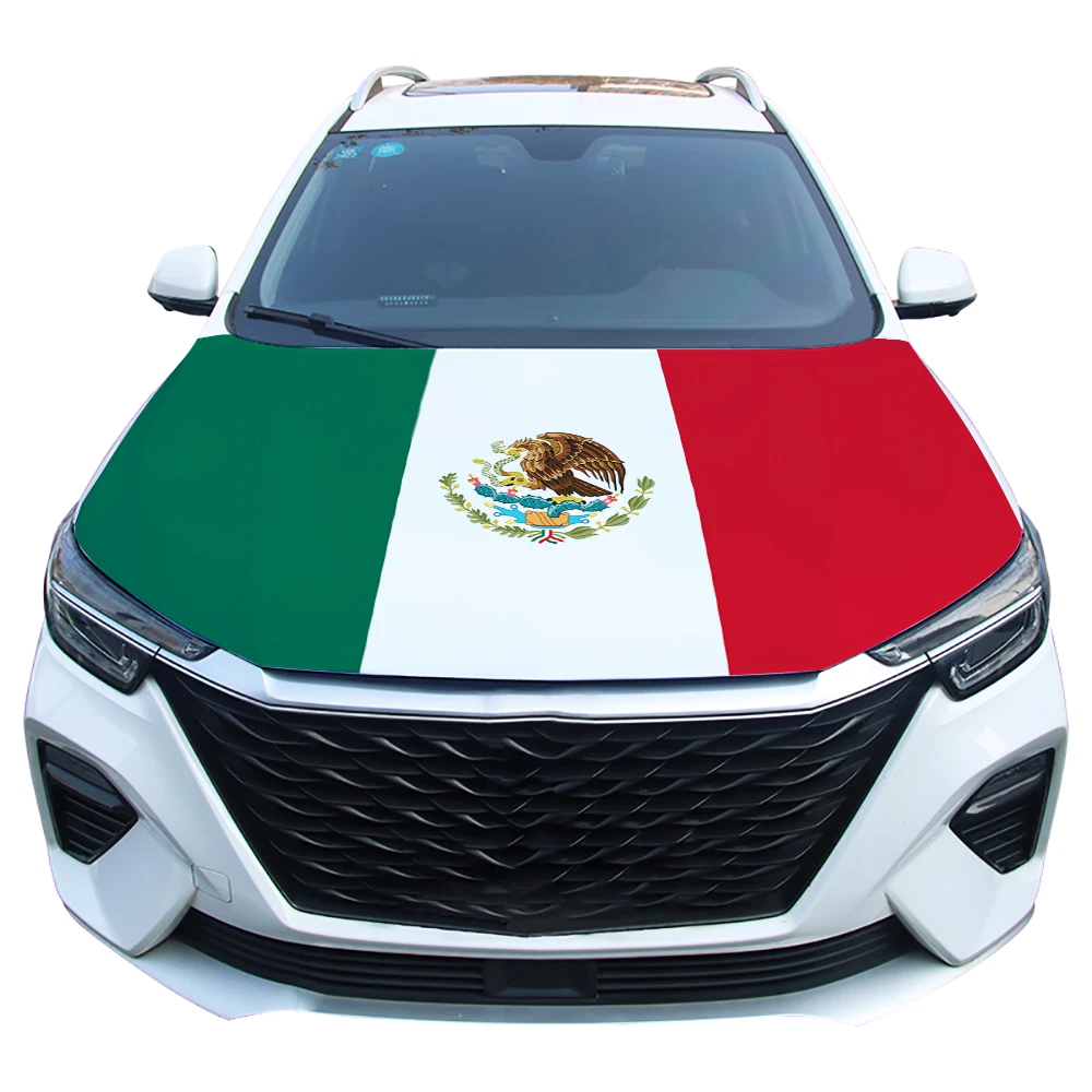 Funda capó coche bandera México – Decoración vehículo - imagen 4
