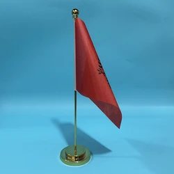 Bandera de Albania – Escritorio 21x14 cm – Nacional para oficina o mesa