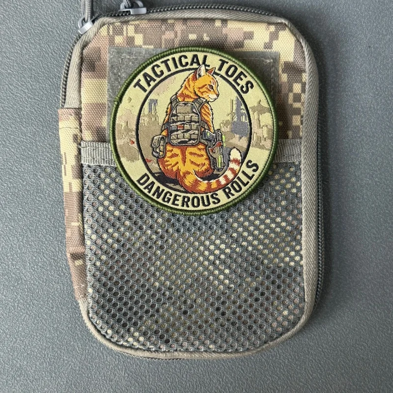 Parche táctico gato insignia moral con velcro gancho y bucle ropa