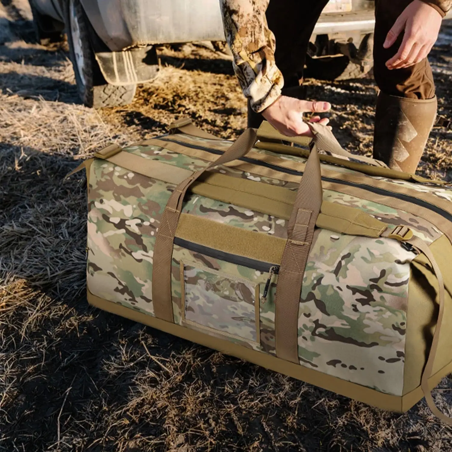Bolsa de viaje táctica plegable apertura total impermeable exterior - imagen 4