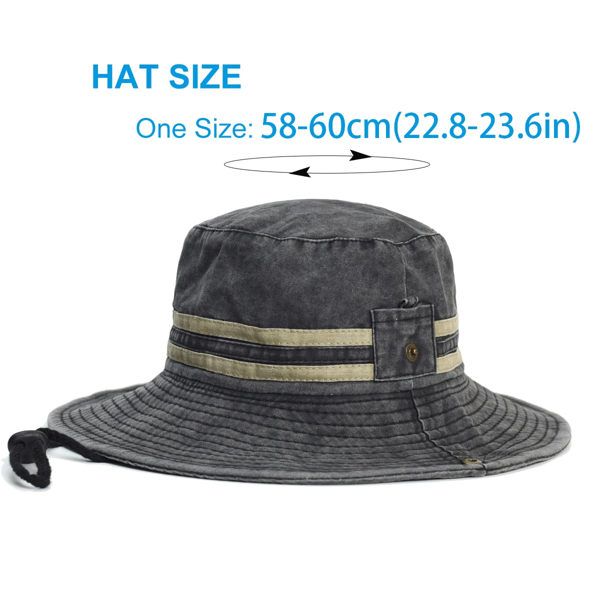 Sombrero boonie ala ancha algodón para senderismo y safari - imagen 4