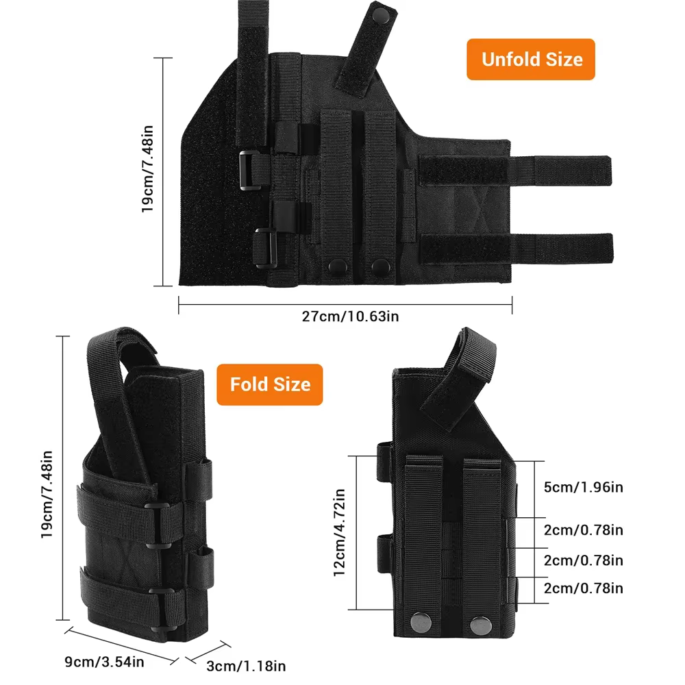 Funda táctica muslo MOLLE – Compatible pistolas Beretta SIG Glock - imagen 5