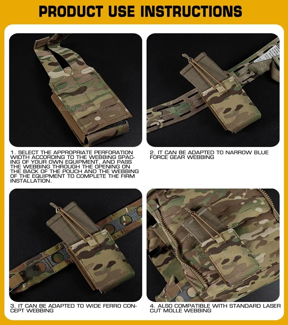 Bolsa portacargadores SRMP universal de nylon para rifle AK y M4 - imagen 5