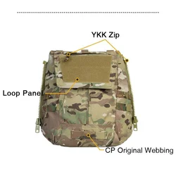 Mochila táctica portaplacas panel con bolsillo y cierre JPC CPC AVS