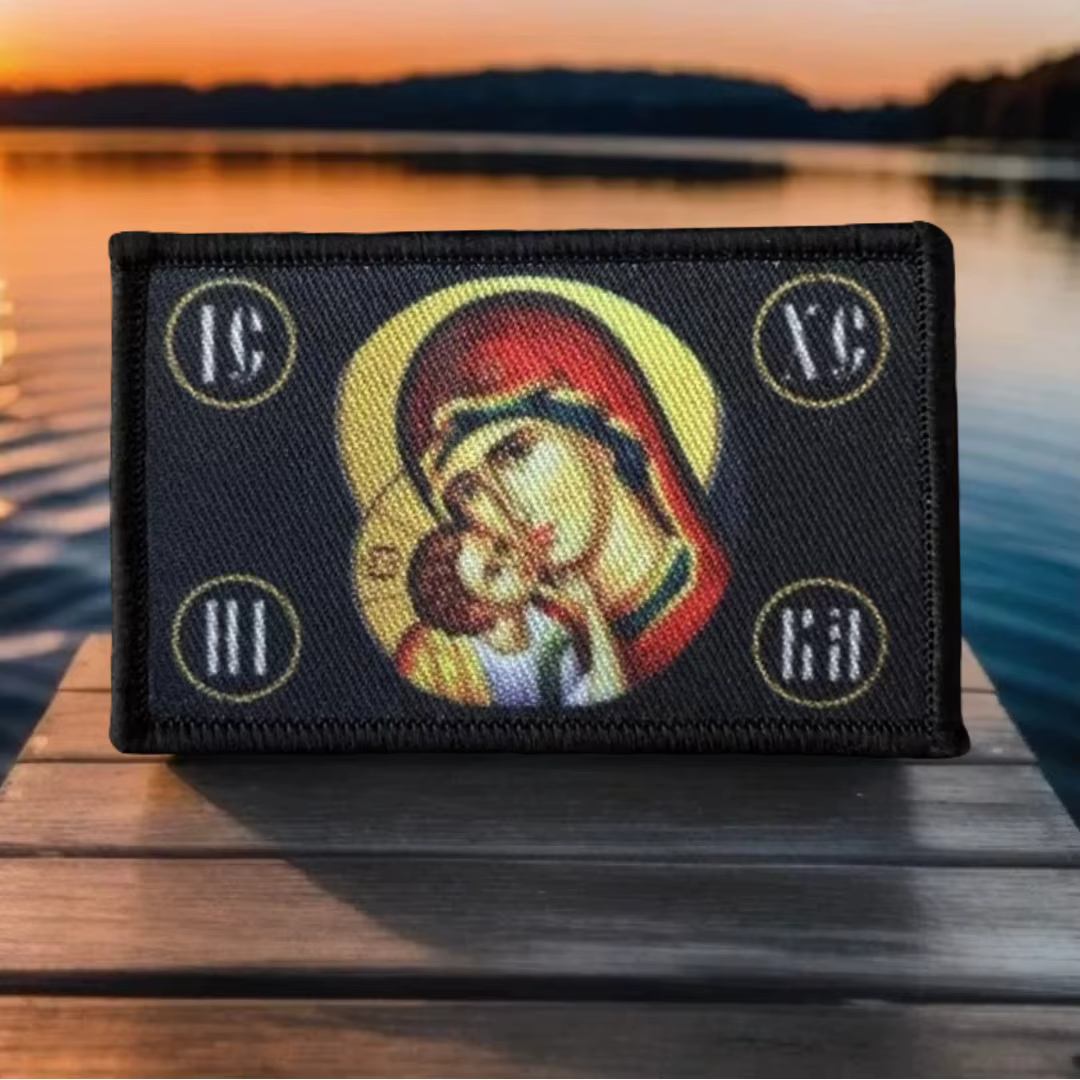 Parche táctico militar Madonna con velcro para mochila - imagen 3