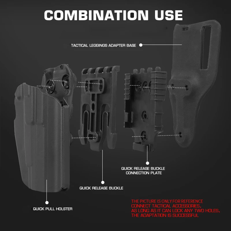 Funda de lazo QLS 19/22 para cinturón táctico – Adaptador Base - imagen 5