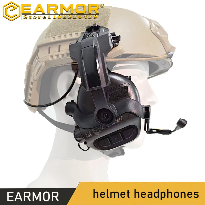 EARMOR M32 MOD4 orejeras de tiro electrónicas para casco con riel arco - imagen 2
