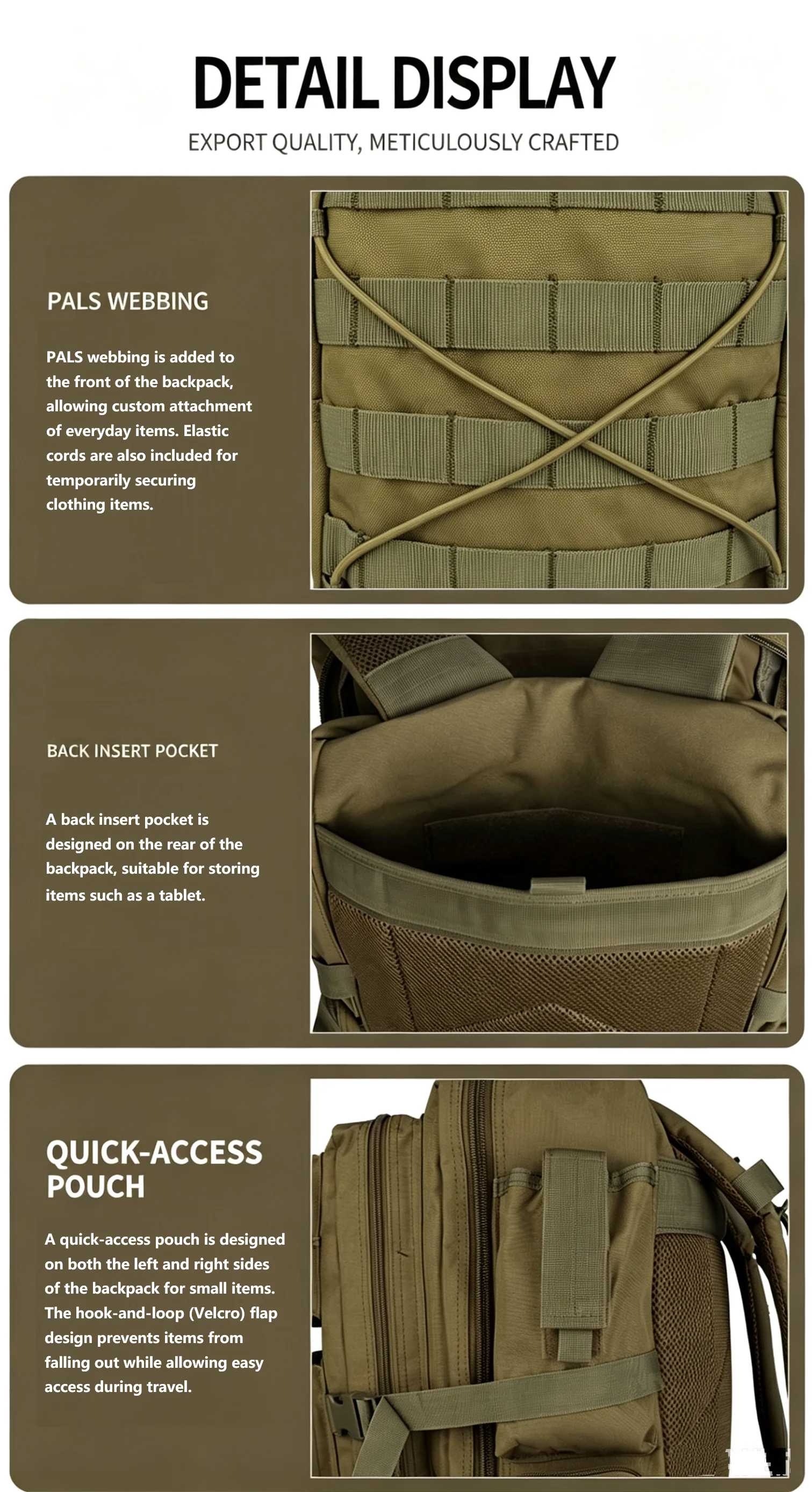 Mochila táctica para exteriores