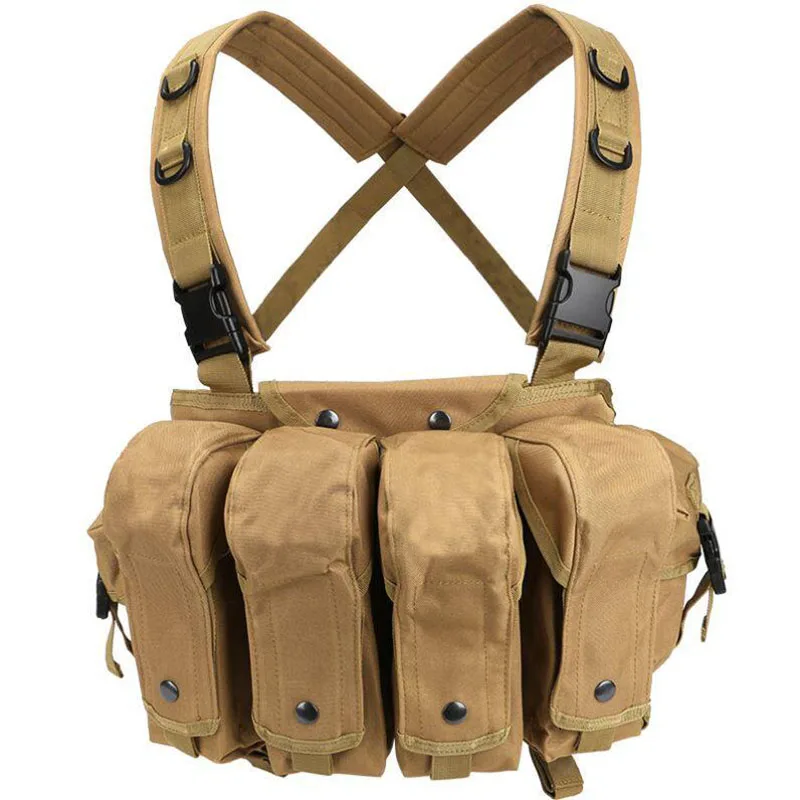 Chaleco táctico MOLLE con liberación rápida y bolsa de accesorios